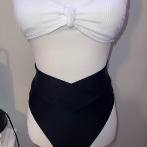 Crossover aerie black bikini bottoms